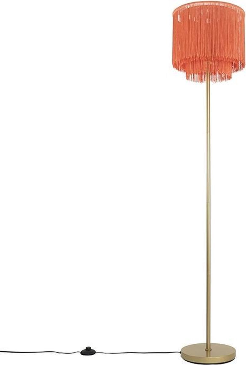 QAZQA franxa - Oosterse Vloerlamp | Staande Lamp - 1 lichts - H 1600 mm - Roze - Woonkamer | Slaapkamer | Keuken