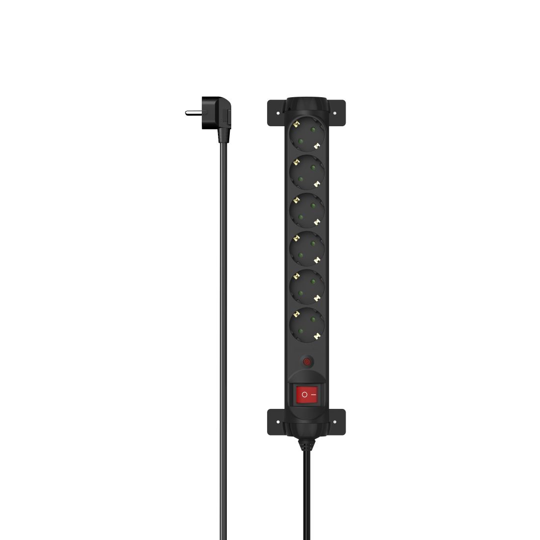 Hama Smart Power Strip - 6 Outlets - 1.4m Cable - Black