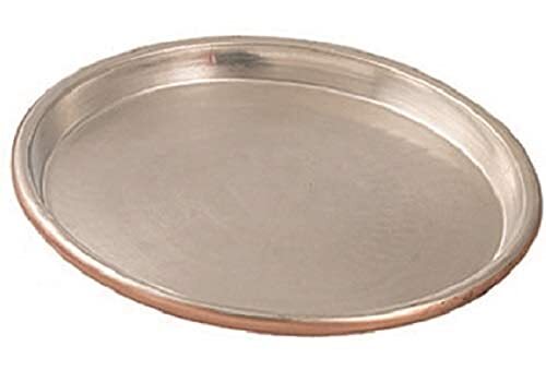 Plat à Four Rond En Cuivre étamé Vigor Blinky – Bord 3 Cm, Diamètre 38 Cm | Pour Cuisine Professionnelle