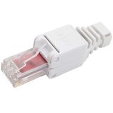 1aTTack.de Cat.6 gereedschapsvrije connector, ter plaatse te monteren, voor flexibele en stijve geleiders AWG 23-26, netwerkkabel, installatiekabel, 1 stuk