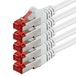 1aTTack.de 5x 1m Cat 6 SFTP netwerkkabel - wit