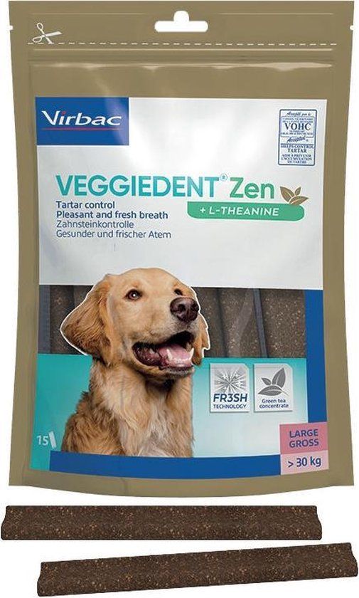 VIRBAC Veggiedent Fr3sh Zen Kauwstrips L - 15 stuks