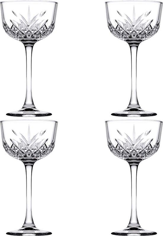 Paşabahçe Timeless Cocktailglazen - Set van 4 - 160ml - Gin tonicglazen - Transparant