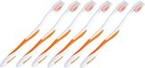 ELMEX ORTHO brosse à dents souple spécialement pour les porteurs d'appareils dentaires | pack économique de 6