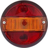 HELLA Achterlicht - Gloeilamp - 24/12V - Opbouw/Geschroefd - Lenskleur: Rood / Geel - Stekker: Platte stekker - links/rechts - Aantal: 1
