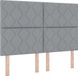 vidaXL Boxspring Bed met Hoofdeinde Lichtgrijs Stof 140 x 190 cm