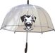SMARTBULLE Smati Kids Chien Kinderparaplu - Transparant - Manueel - ø 67 cm - Hond Zwart/Wit