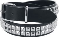 Black Premium by EMP Zwarte riem met dubbele rij studs - Unisex - 105 cm