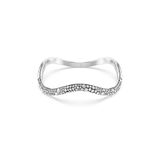 Swarovski Sublima armband, ronde taille, wit, gerhodineerd metaal
