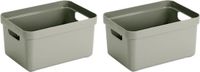 Sunware Boîte de rangement Sigma - 4x - plastique - vert clair - 5 litres