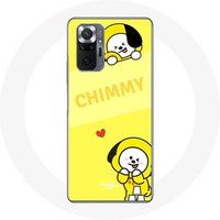 Maniacase Etui voor Xiaomi Redmi Note 10 Pro BTS Bangtan BT21 Chimmy Jimin Gele Achtergrond
