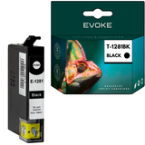 Evoke Compatible Ink for Epson T1281 1281 C13T12814011 Black 12ml 340 Pages Stylus S22 Sx125 Sx130 Sx130W Sx230 Sx235 Sx235W Sx420W Sx425W Sx430W Sx435W Sx438W Sx440W Sx445W Sx535Wd; Stylus