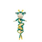 Record - Wildplay pluche interactief hondenspel met crunchy-effect en elastische body. Ideaal hondenspel om te scheuren en te trekken | Giraf, 45 cm