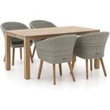 Intenso Furniture Intenso Tropea/ROUGH-S 160cm dining tuinset 5-delig