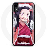 Maniacase Hoesje voor iPhone XS Max Anime Demon Slayer Kamado Nezuko Eerste Kerstdag 2023