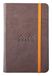 RHODIA 118623C - Hardcover Notitieboek Chocolade - 9 x 14 cm - Effen - 192 pagina's - Clairefontaine Ivoor Papier 90 g/m² - Leeslint, Elastieksluiting - Omslag in Imitatieleer - Collectie Rhodiarama