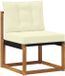 vidaXL - Ensemble de salon d'angle - 8 places assises - Naturel et crème - Acacia bois