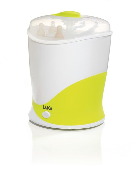 Laica BC1005 Flessen Sterilisator - Wit/Geel - 6 Flessen - 10 min