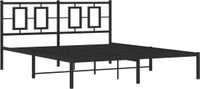 vidaXL Bedframe met Hoofdbord Metaal Zwart 150x200 cm