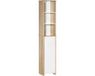 Kleankin meuble de salle de bain - Panneaux MDF classe E1 - 32,6 x 30 x 171,2 cm - Blanc, bois naturel