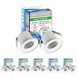 SIGMALED LIGHTING - Mini LED inbouwspot - 3W - dimbaar - Natuurlijk wit licht 4000K - 300 lumen - Energieklasse A++ - RONDE kleine led downlight - directe aansluiting 220V / 230V AC - 10 stuks (5 doos à 2 stuks)