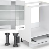Vicco Fame-Line Complete keukeneenheid – 355 cm, WB Eik Wit hoogglans/wit