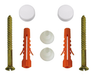 Cornat Set de fixation WC Complet Blanc - T364700