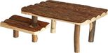 Natural Living Abri et Aire de Repos en Bois pour Cochons d'Inde - Marron (37x17x28 cm)