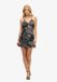 Superdry Robe courte imprimée - Femme - Robes - Viscose - UK10-EU38 - Noir