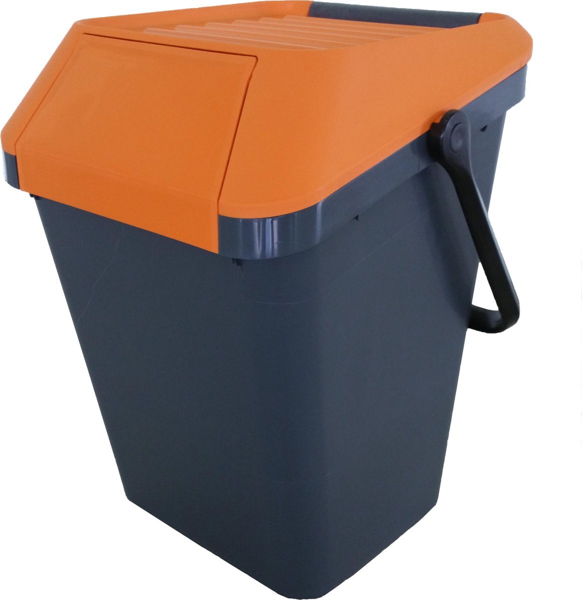 Vepa Bins EasyMax afvalemmer 45 liter grijs, oranje