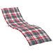 VidaXL Ligbedkussen 200x50x3 cm Oxford stof ruitpatroon rood