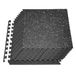 VEVOR Puzzelvloerbeschermingsmat voor sportscholen, 12 stuks, 610 x 610 x 10 mm, EVA-schuimrubberen matten voor gymnastiek, training, yoga, fitness, witte stippen