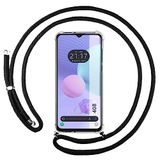 Tumundosmartphone Transparante beschermhoes voor TCL 408 met zwart koord