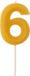 Folat Party Products Folat Kaars - Cijfer 6 - Bijenwas - 4,5 cm