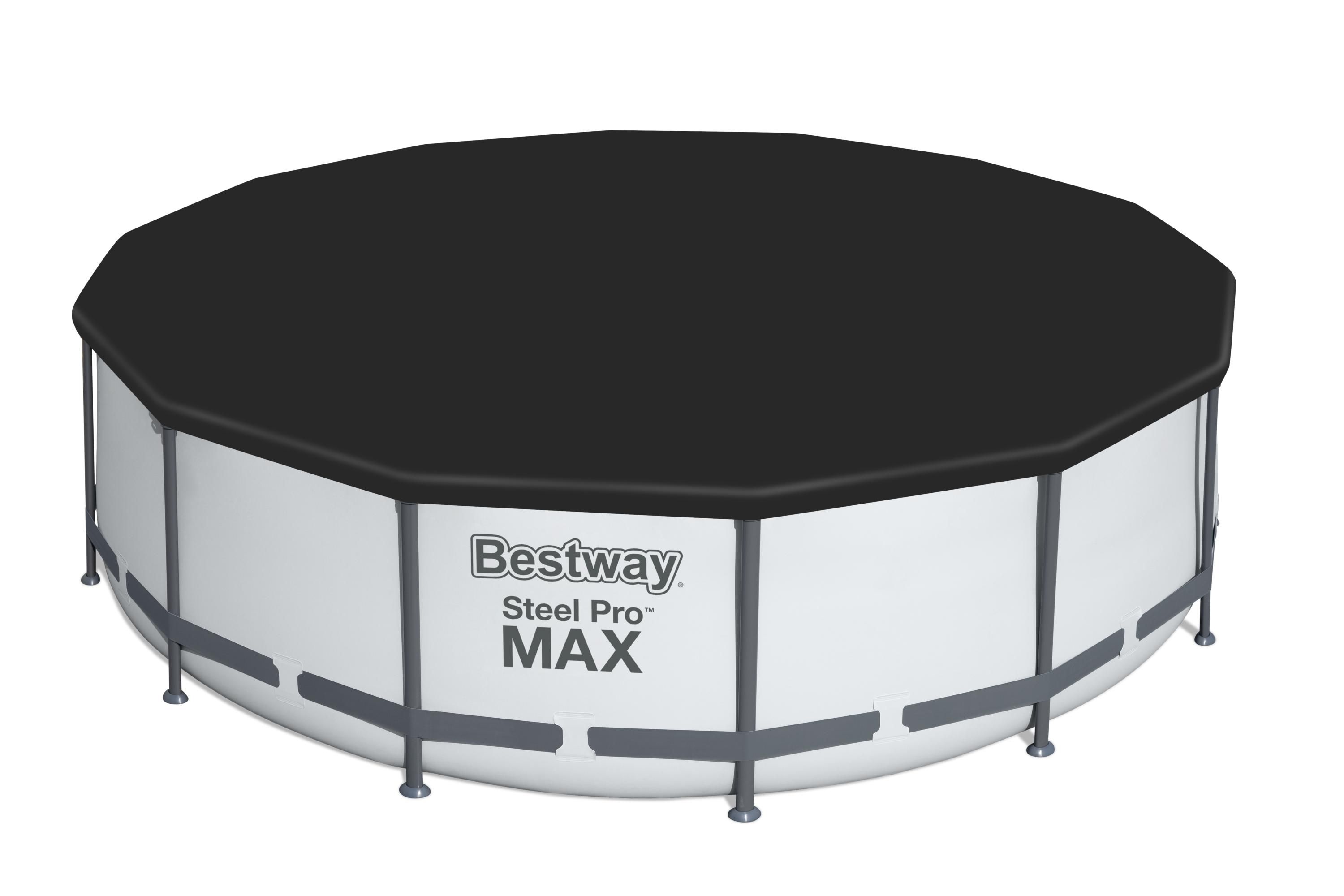 Bestway Steel Pro MAX Ronde Opbouwzwembad Set - 3,96 m x 1,22 m - Wit