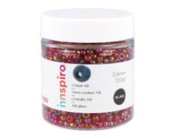 INNSPIRO Ronde glazen steen Aurora Boreale Bordeaux 3,8 mm. 6/0 120 g