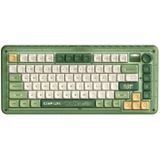 Iqunix ZX75 Clavier mécanique sans fil de camping (Vert, QWERTY américain, Moonstone, 75%, RVB, échangeable à chaud, PBT double prise de vue, 2,4 GHz | Bluetooth 5.1 | USB-C)