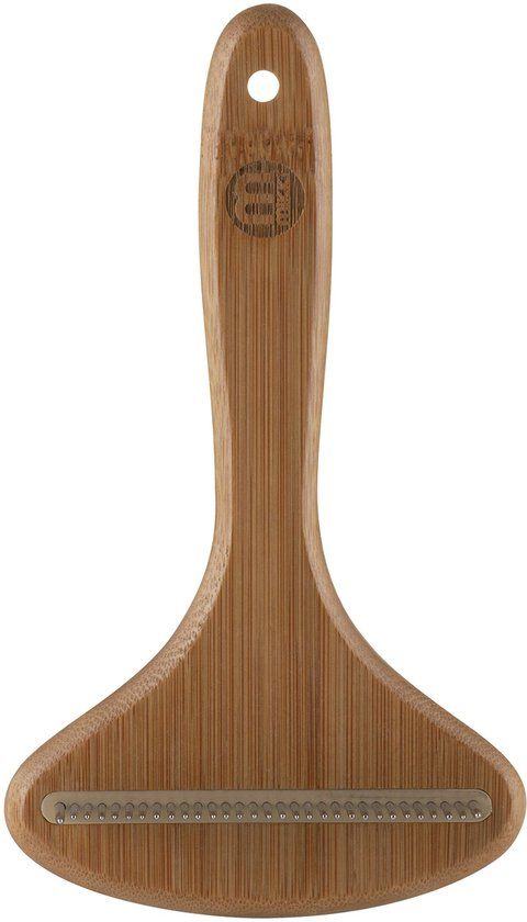 Mikki 6280040 Bamboe ondervachtkam voor middelgrote/dubbele vachten, voor honden en katten, gemaakt van duurzaam bamboe, voor het uitkammen van klitten en knopen, medium, M, 75 g