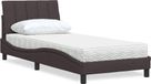 Maison Exclusive - Lit avec matelas "Hanko", brun foncé, 90x200 cm, rembourré