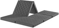 Sleepling 140 x 195 cm vouwmatras | tweepersoons logeermatras | opvouwbaar tot zitpoef | met hoes | afneembare hoes van polyester, wasbaar op 30 graden | gemaakt in de EU | OEKO-TEX 100 gecertificeerd | 195 x 140 x 8 cm | donkergrijs