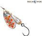 Blue Fox Vibrax Hot Pepper Barbless - 4,5 cm - argent jaune rouge