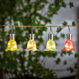 Garden Of Eden Fleur Solaire Suspendue – 3 LED Blanc Chaud – Alimenté par énergie solaire – 17,5 X 9,5 cm – S'allume automatiquement au crépuscule – Pour jardin, balcon et éclairage extérieur [11737]