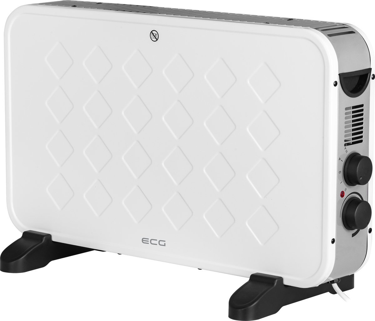 ECG TK 2070 White, Paneelradiator, 1200/2000 W, TURBO