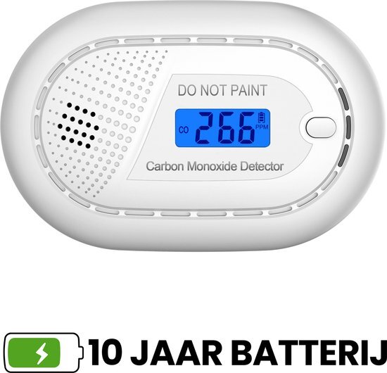 aroha CO melder met 10 jaar batterij - Koolmonoxidemelder - CO meter met alarm