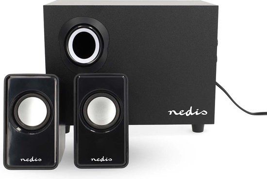 Nedis PC-Speaker - 2.1 - 33 W - 3,5 mm - Zwart