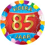 Bellatio Decorations Bierviltjes 85 jaar - 50 stuks - multicolor