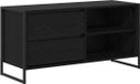 vidaXL TV Kast met lade Zwart Eiken 100 x 36 x 49,5 cm Bewerkt hout