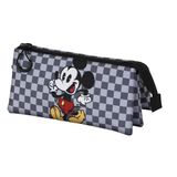 Mickey Mouse Move-Triple Etui, grijs, 23 x 11 cm