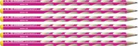 STABILO - Ergonomisch grafietpotlood voor linkshandigen - EASYgraph S - HB - 6 Stuks - Roze - Blister
