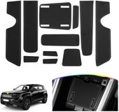 Jeep Avenger Tapis de rangement de porte antidérapants en caoutchouc - 2023-2025 - Noir
